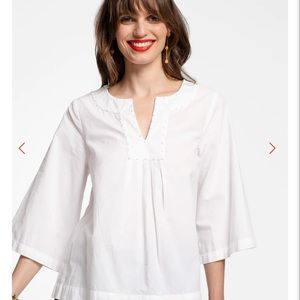 Francis Valentine (Kate Spade) Easy White Top.  Size Large.  Worn once.